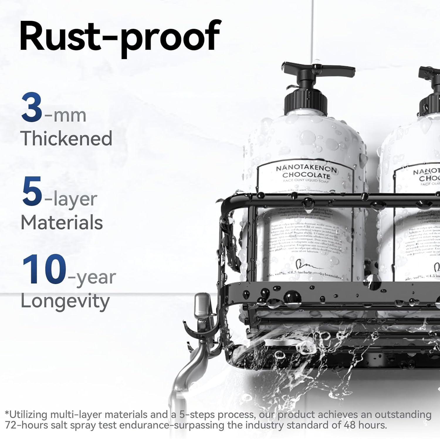 adhesive shower caddy for small bathrooms