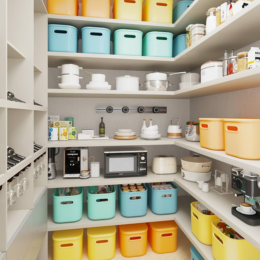 pantry-style stackable storage bins
