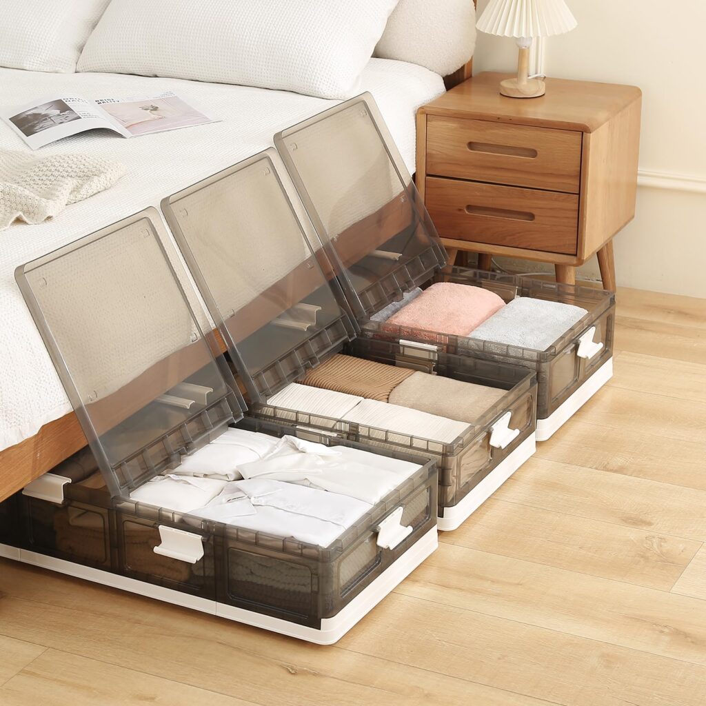 under-bed stackable storage bins