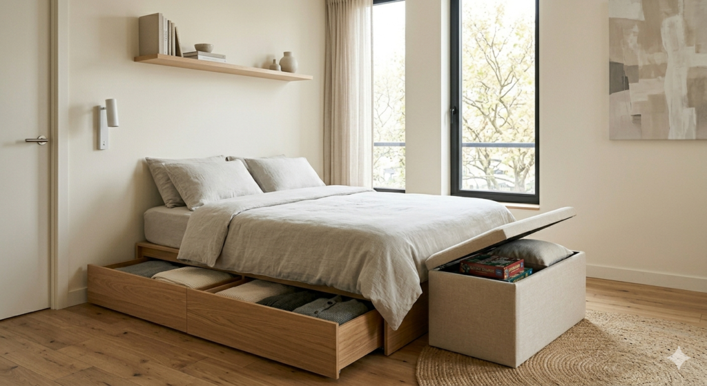 minimalist small apartment setup