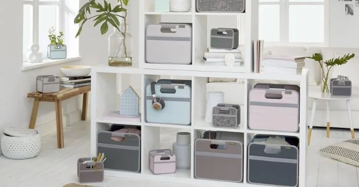 fabric cube stackable storage bins